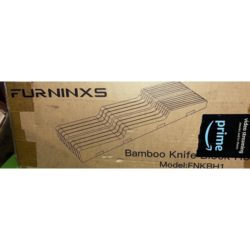 Furninxs Drawer Knife Block Organizer Bamboo Wood Drawer Knife Organizer